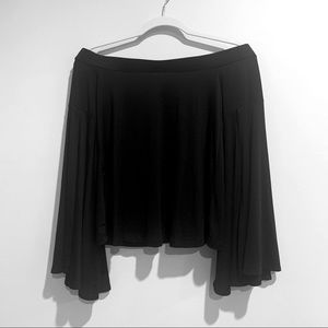 Off the Shoulder Split Bell Sleeve Top